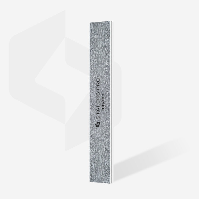 Staleks Straight Wide Mineral Nail File 100/100 grit (25 pcs) NF-30-100/100-25