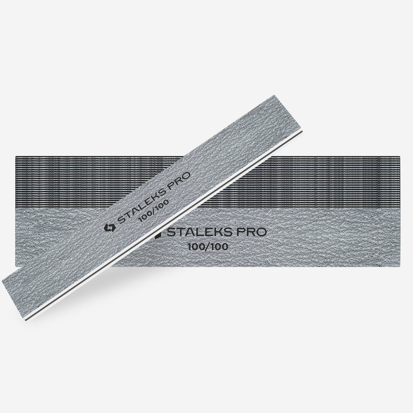 Staleks Straight Wide Mineral Nail File 100/100 grit (25 pcs) NF-30-100/100-25
