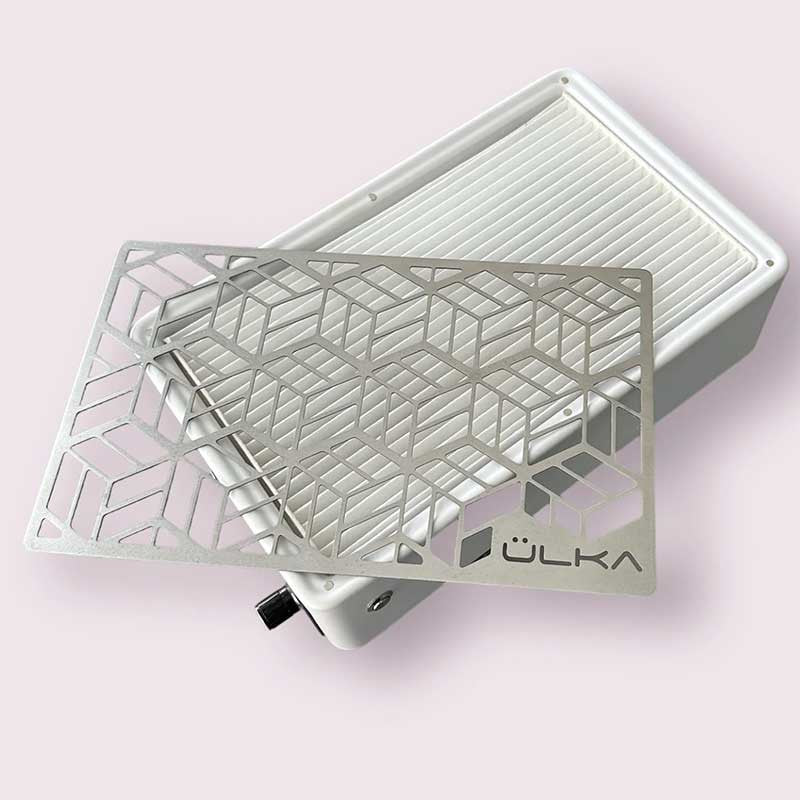 ULKA BEE Tabletop Nail Dust Collector Dual Motor White