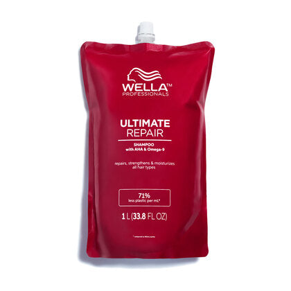 Wella Ultimate Repair Shampoo Step 1 33.8 oz Refill Pouch