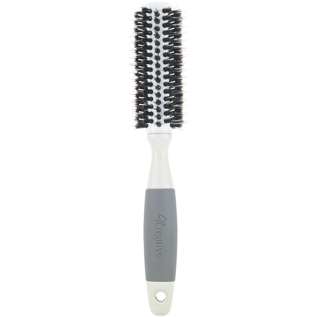 Creative Hair Tools Solid Barrel Mixed Bristle Round Hair Brush