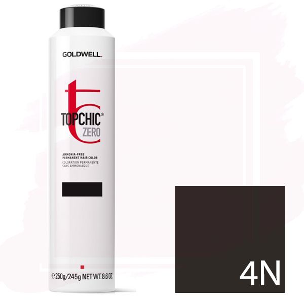 Goldwell Topchic Zero Ammonia Free Hair Color Can 8.6 oz 4N Medium Brown