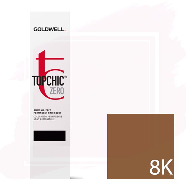 Goldwell Topchic Zero Ammonia Free Hair Color Tube 2.1 oz 8K Light Copper Blonde