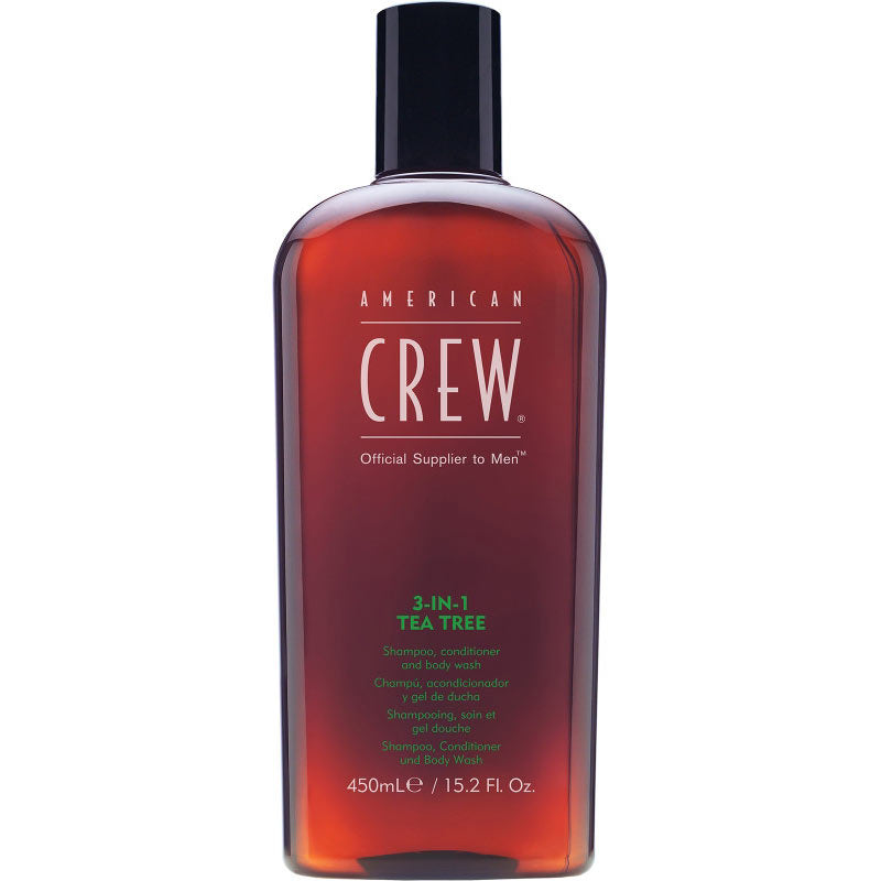 American Crew 3-In-1 Tea Tree Shampoo Conditioner Body Wash 15.2 oz