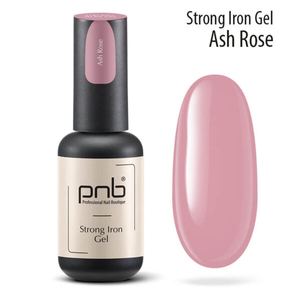 PNB Professional Nail Boutique UV/LED Strong Iron Gel with Soak Off Formula 0.28 oz Ash Rose