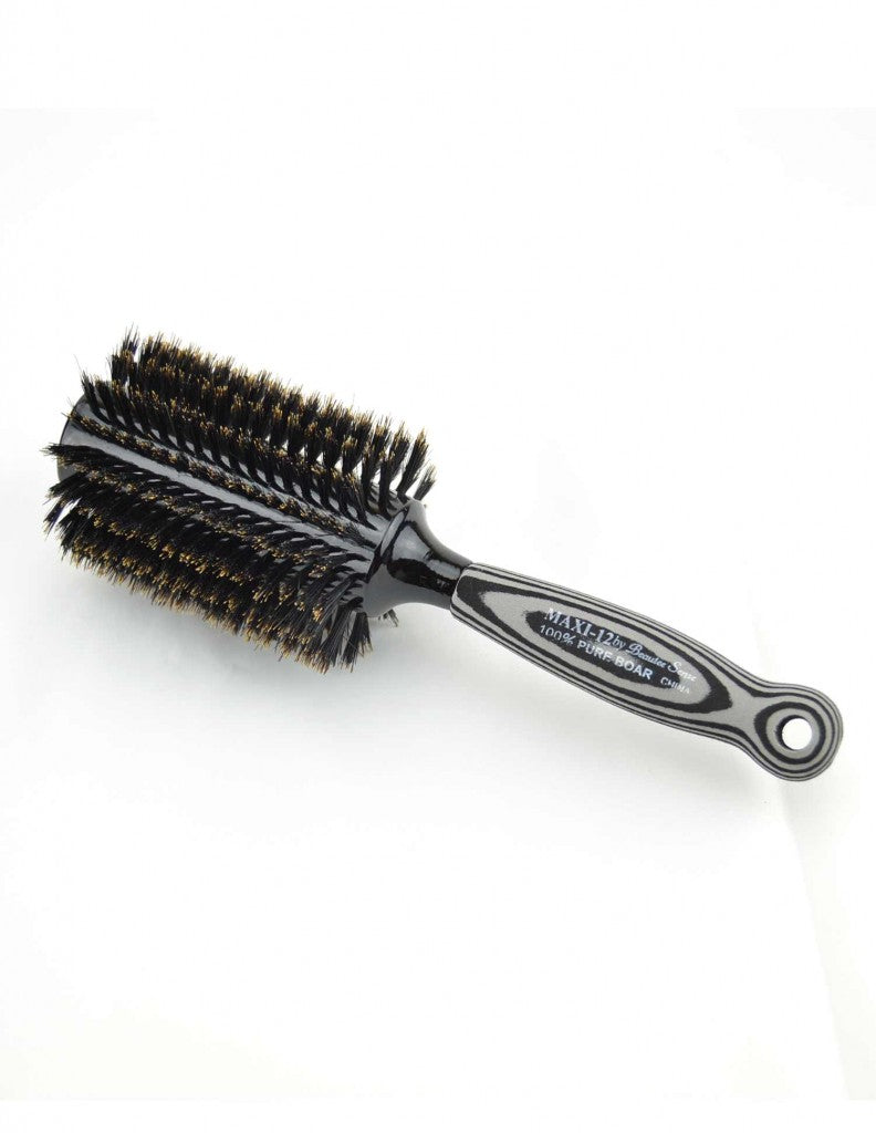 Beautee Sense MAXI-12 100% Boar Bristle Hair Brush 3-1/2 Inch 20-row