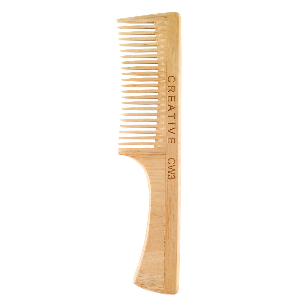 Creative Professional Hair Tools Birch Wood Combs 7 Inch CW3