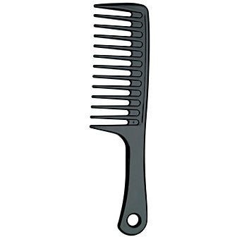 Diane Ionic Extra Wide Tooth Comb Black D7113