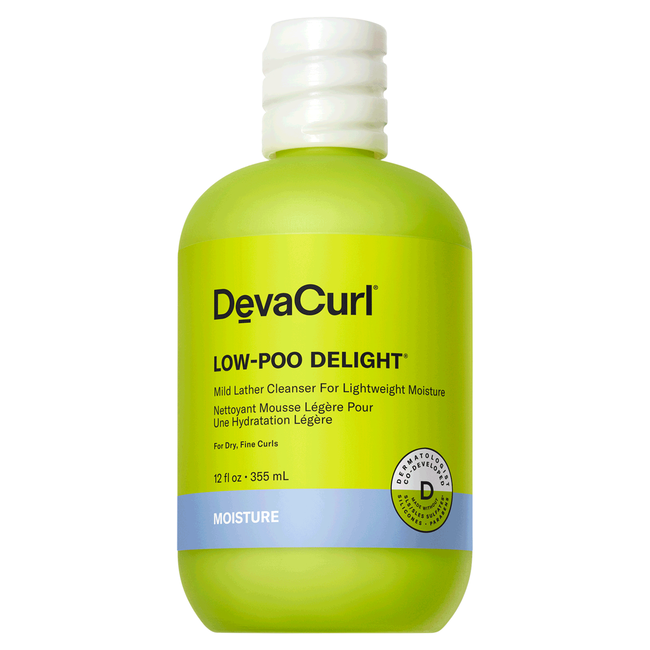 DevaCurl Low Poo Delight Mild Lather Cleanser for Lightweight Moisture 12 oz