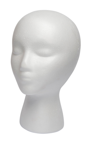 Manikin Styrofoam 10 inch Head (A), White