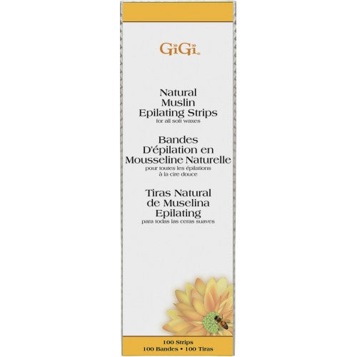 Gigi Large Natural Muslin Strips 3 Inch x 9 Inch 100 Pack 0610