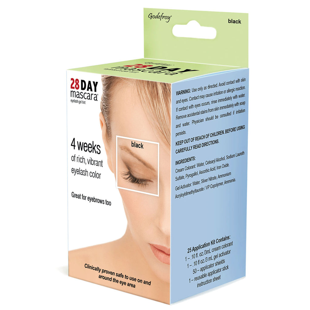 Godefroy 28 Day Mascara Permanent Eyelash Tint 25 Application Kit Black