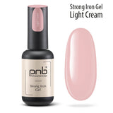 PNB Professional Nail Boutique UV/LED Strong Iron Gel with Soak Off Formula 0.28 oz Light Cream
