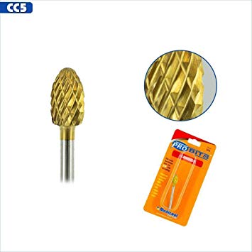 Medicool Gold Carbide Football Bit for Nails CC5