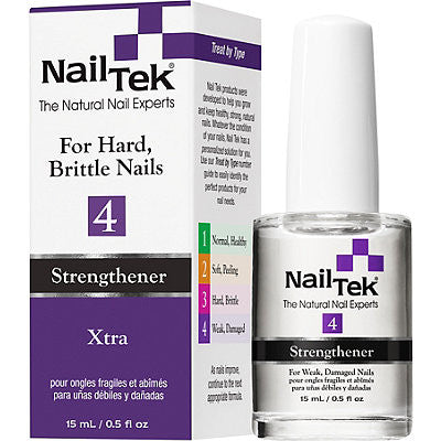 Nail Tek Xtra 4 Strengthener For Weak Damaged Nails 0.5 oz
