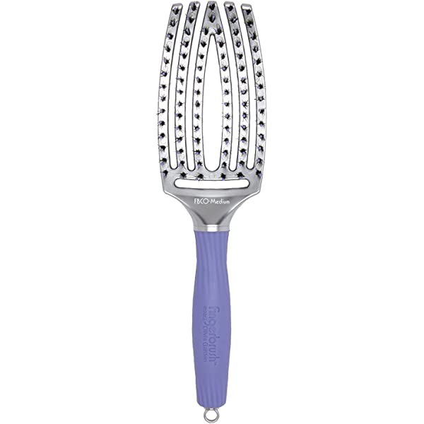 Olivia Garden Fingerbrush Ionic Bristles Curved & Vented Paddle Brush Medium