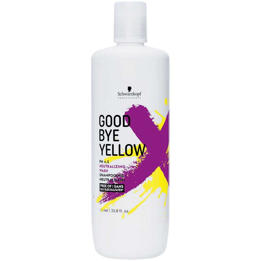 Schwarzkopf Good Bye Yellow Neutralizing Bonding Wash Shampooing 33.8 oz
