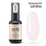 PNB Professional Nail Boutique UV/LED Strong Iron Gel with Soak Off Formula 0.28 oz Soft White