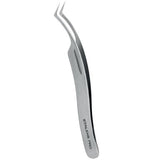 SStaleks Pro Expert 41 Type 2 Professional Eyelash Tweezers Curved L-Shaped 40 TE-41/2
