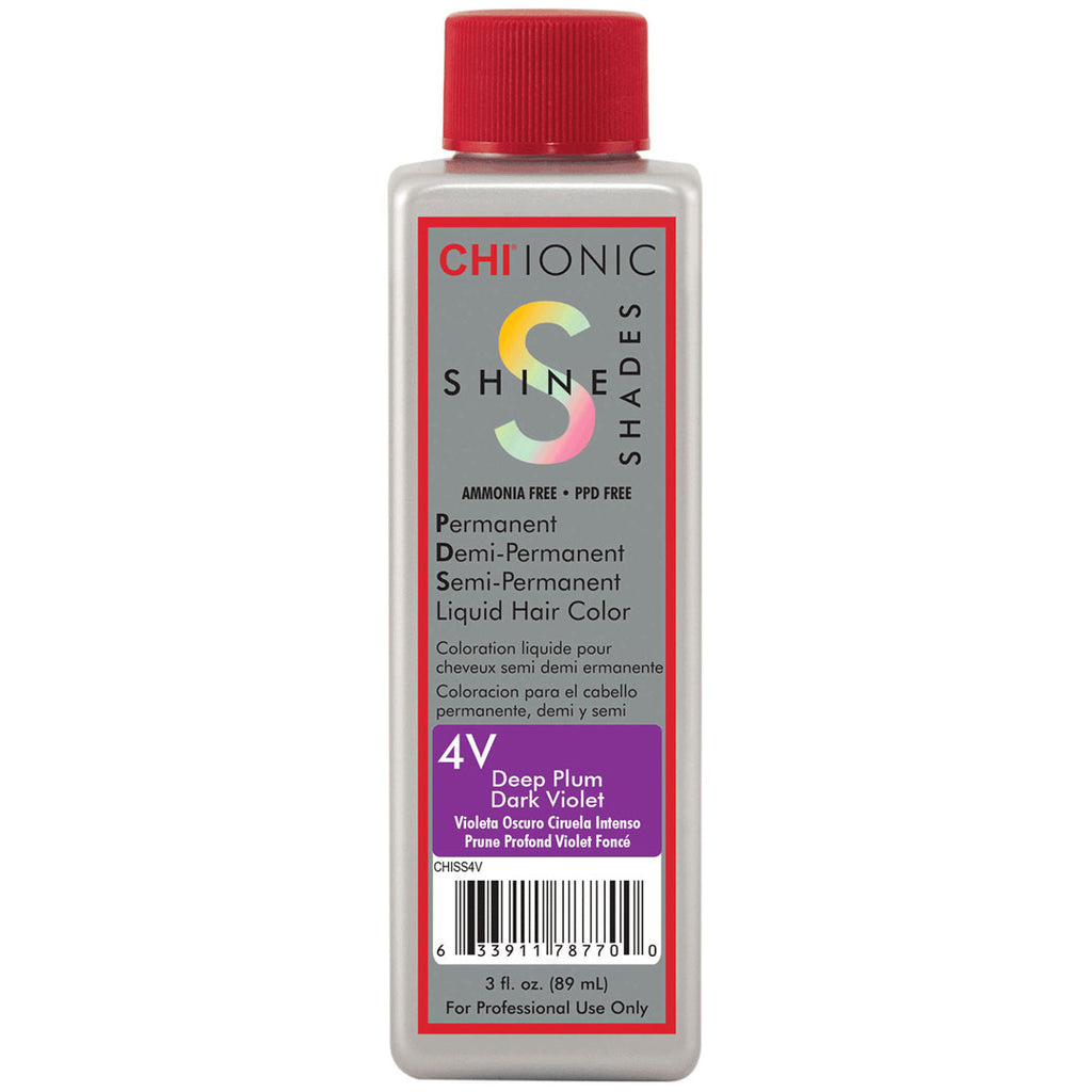 CHI Ionic Shine Liquid Hair Color 3 oz 4V Deep Plum Dark Violet
