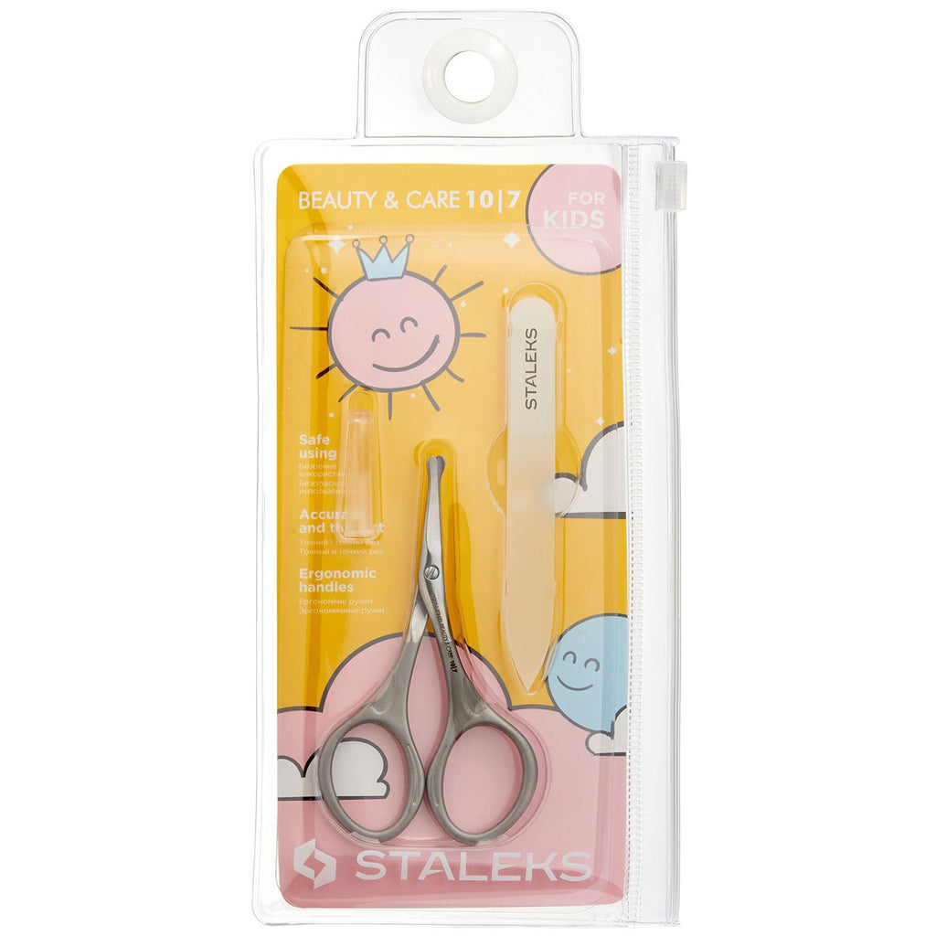 Staleks Set of matte scissors for children + nail file BEAUTY & CARE 10 TYPE 7 SBC-10/7