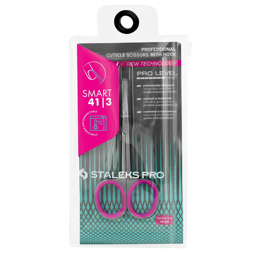 Staleks Professional Cuticle Scissors with hook SMART 41 TYPE 3 SS-41/3